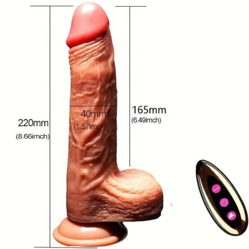 ARMONY - VIBRADOR DILDO REALÍSTICO E CONTROLE REMOTO 22.5 CM - Sexshoptuga 