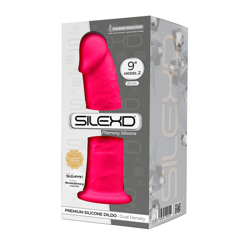 SILEXD - MODELO 2 PÊNIS REALISTA PREMIUM SILEXPAN SILICONE FÚCSIA 23 CM - Sexshoptuga 