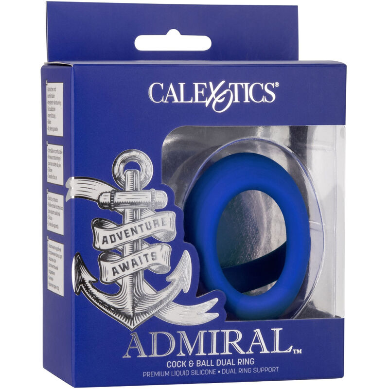 CALEXOTICS - ADMIRAL COCK BALL ANEL DUPLO AZUL - Sexshoptuga 