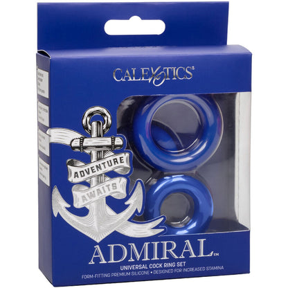 CALEXOTICS - ADMIRAL CONJUNTO DE ANÉIS DE GALO AZUL - Sexshoptuga 