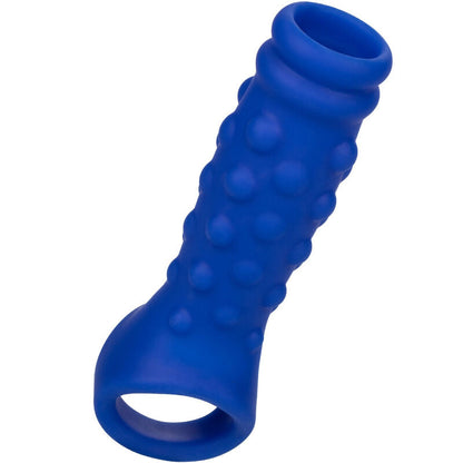 CALEXOTICS - ADMIRAL CAPA PARA PÊNIS COM FRISAS SILICONE LÍQUIDO AZUL - Sexshoptuga 