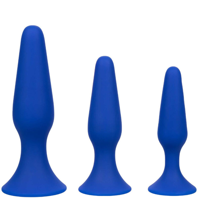 CALEXOTICS - ADMIRAL KIT 3 PLUG ANAL AZUL - Sexshoptuga  Sexshoptuga 