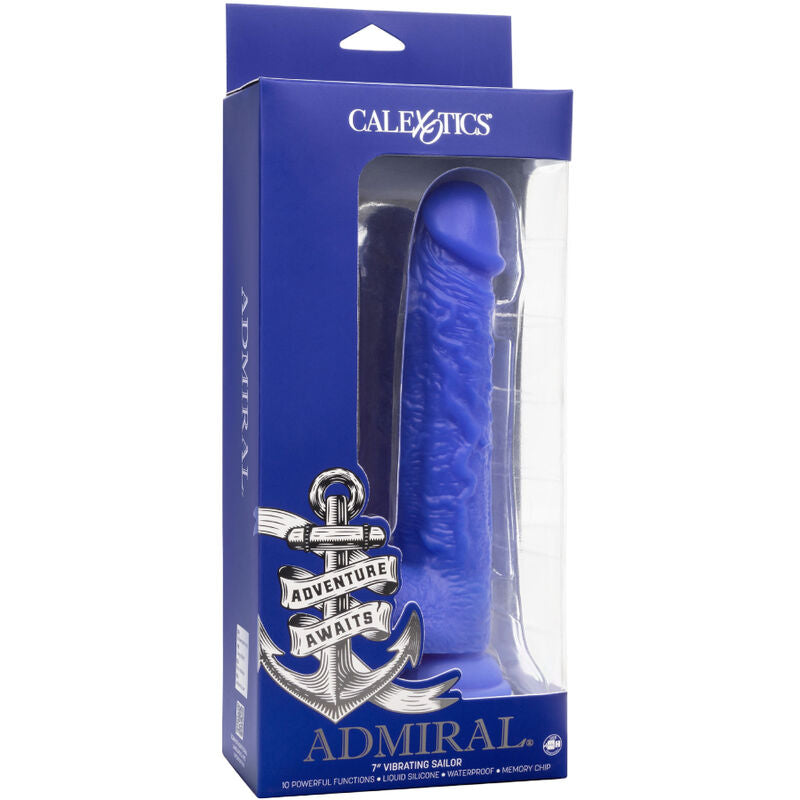 CALEXOTICS - ADMIRAL SAILOR REALISTIC DILDO VIBRADOR AZUL - Sexshoptuga 