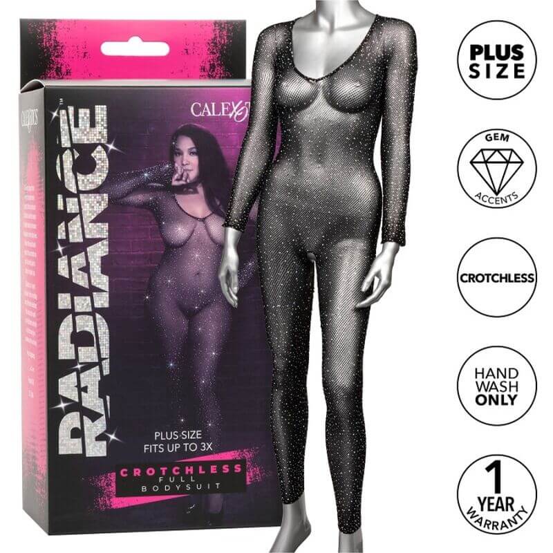 CALEXOTICS - RADIANCE BODYSUIT COMPLETO CROTCHLESS RHINE PLUS SIZE Sexshoptuga 