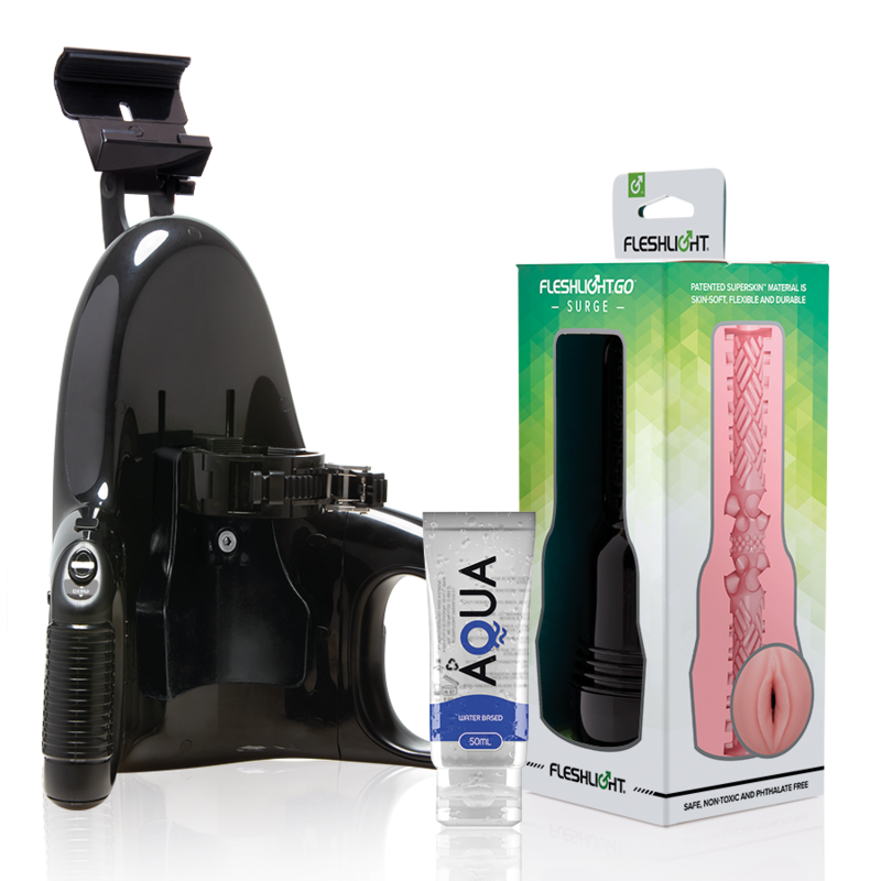 FLESHLIGHT - GO PINK LADY SURGE VAGINA + LANÇAMENTO UNIVERSAL + LUBRIFICANTE AQUA QUALITY 50 ML Sexshoptuga 