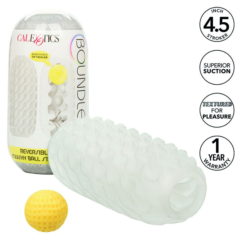 CALEXOTICS - BOUNDLESS REVERSÍVEL SQUISHY BALL STROKE CINZA - Sexshoptuga 