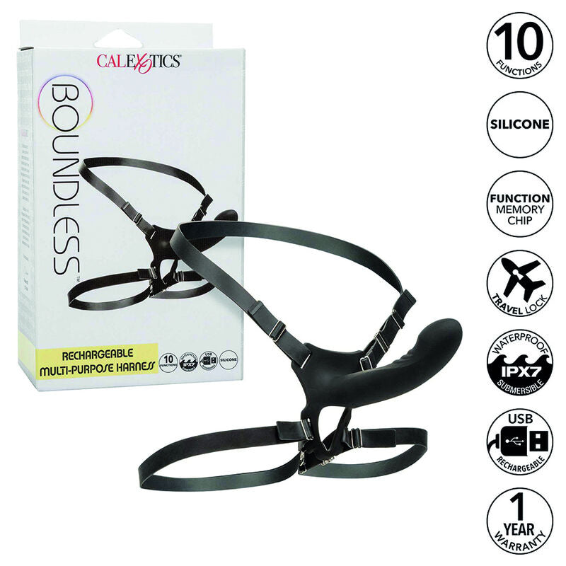 CALEXOTICS - BOUNDLESS ARNESS MULTI-PORPUSE RECARREGVEL - Sexshoptuga  Sexshoptuga 