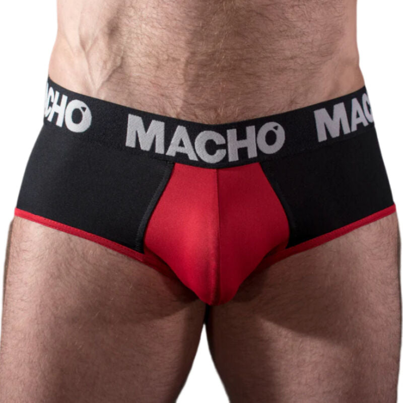 MACHO - MS26N SLIP PRETO/VERMELHO S - Sexshoptuga 