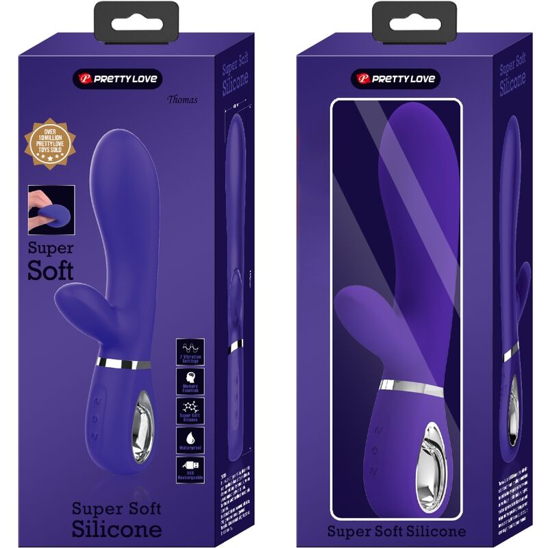 PRETTY LOVE - VIBRADOR MULTIFUNO G-SPOT THOMAS ROXO - Sexshoptuga 