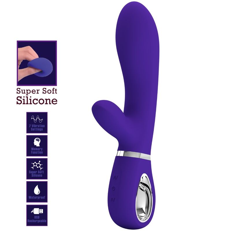 PRETTY LOVE - VIBRADOR MULTIFUNO G-SPOT THOMAS ROXO - Sexshoptuga 