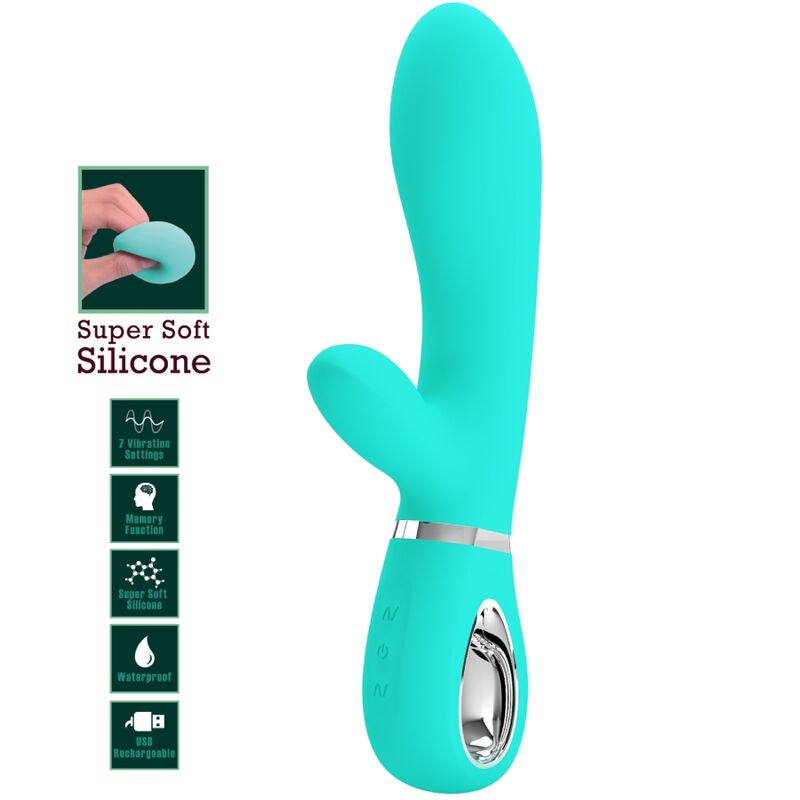 PRETTY LOVE - VIBRADOR MULTIFUNO G-SPOT THOMAS AQUA VERDE - Sexshoptuga 