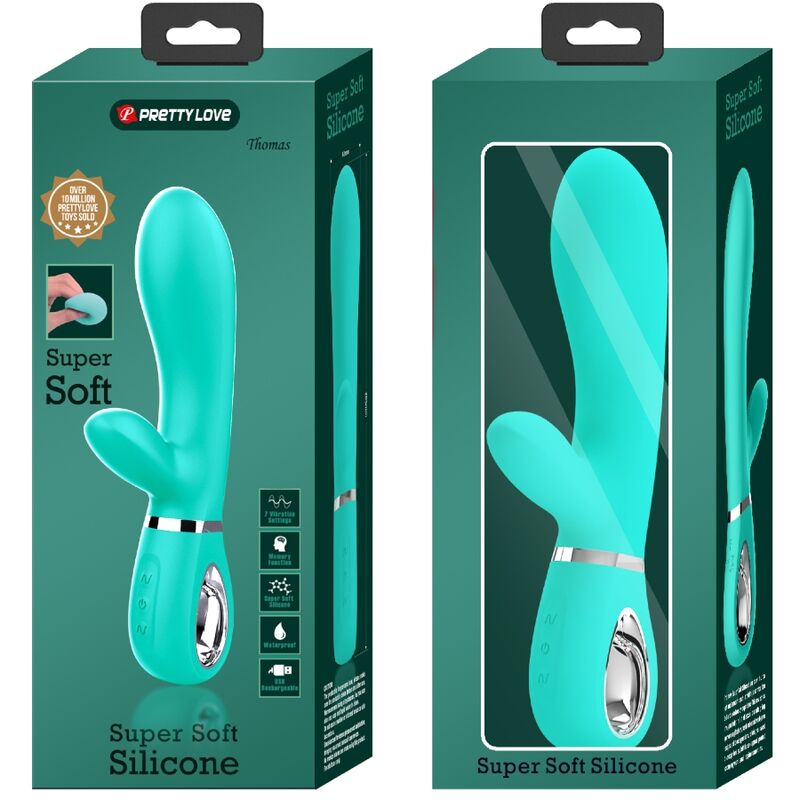 PRETTY LOVE - VIBRADOR MULTIFUNO G-SPOT THOMAS AQUA VERDE - Sexshoptuga 