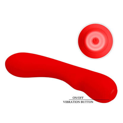 PRETTY LOVE - VIBRADOR RECARREGVEL PRESCOTT VERMELHO - Sexshoptuga 