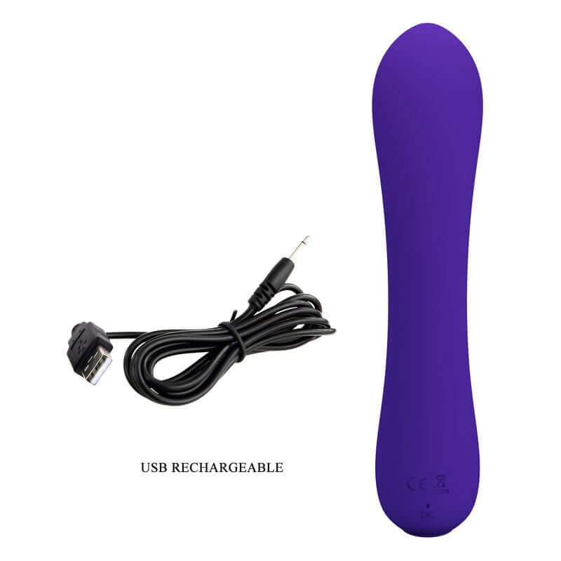 PRETTY LOVE - VIBRADOR RECARREGVEL PRESCOTT ROXO - Sexshoptuga 