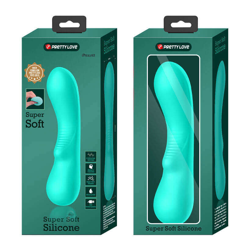 PRETTY LOVE - VIBRADOR RECARREGVEL PRESCOTT AQUA VERDE - Sexshoptuga  Sexshoptuga 