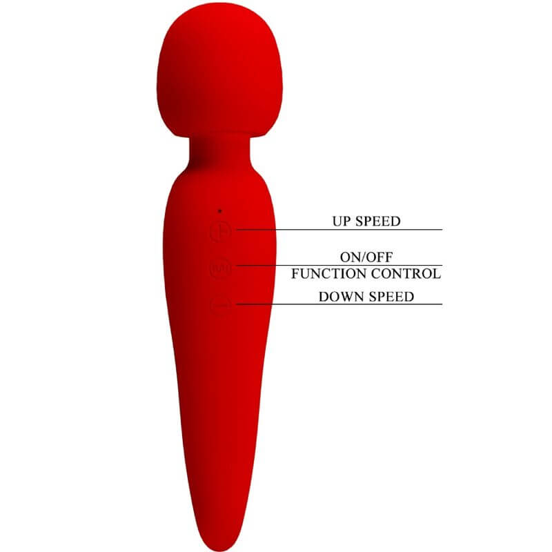 PRETTY LOVE - MAREDITH MASSAGER 12 MODOS DE VIBRAO VERMELHO - Sexshoptuga 