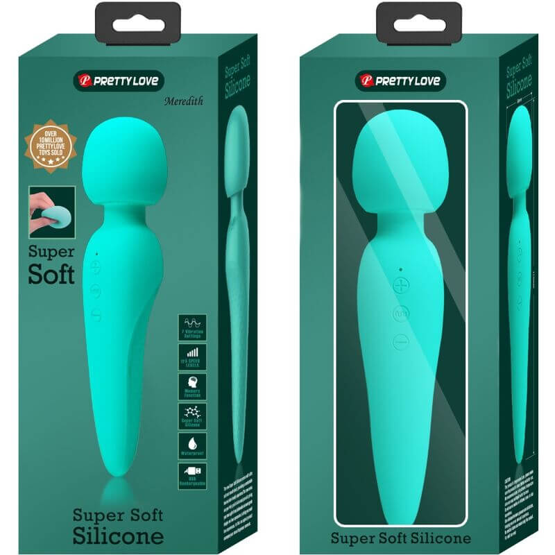 PRETTY LOVE - MAREDITH MASSAGER 12 MODOS DE VIBRAO AQUA GREEN - Sexshoptuga  Sexshoptuga 