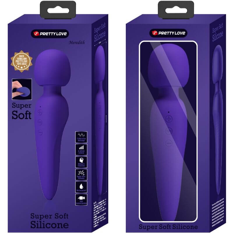 PRETTY LOVE - MAREDITH MASSAGER 12 MODOS DE VIBRAO ROXO - Sexshoptuga  Sexshoptuga 