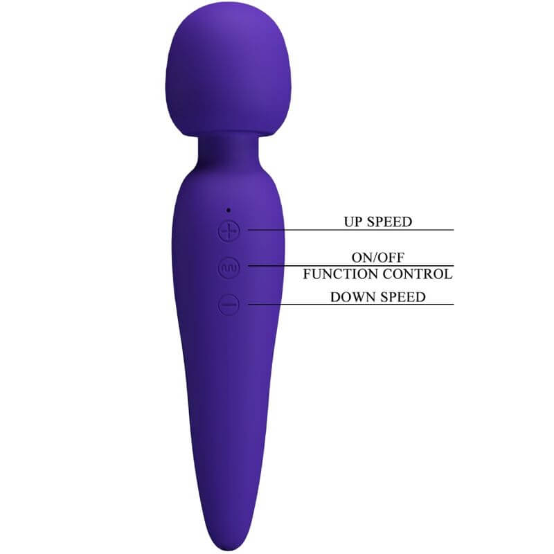 PRETTY LOVE - MAREDITH MASSAGER 12 MODOS DE VIBRAO ROXO - Sexshoptuga  Sexshoptuga 