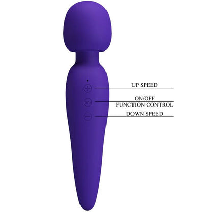 PRETTY LOVE - MAREDITH MASSAGER 12 MODOS DE VIBRAO ROXO - Sexshoptuga 