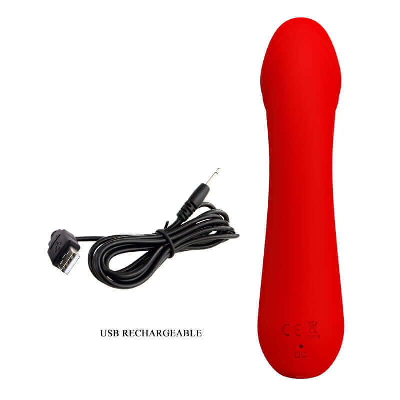 PRETTY LOVE - VIBRADOR RECARREGVEL CETUS VERMELHO - Sexshoptuga  Sexshoptuga 