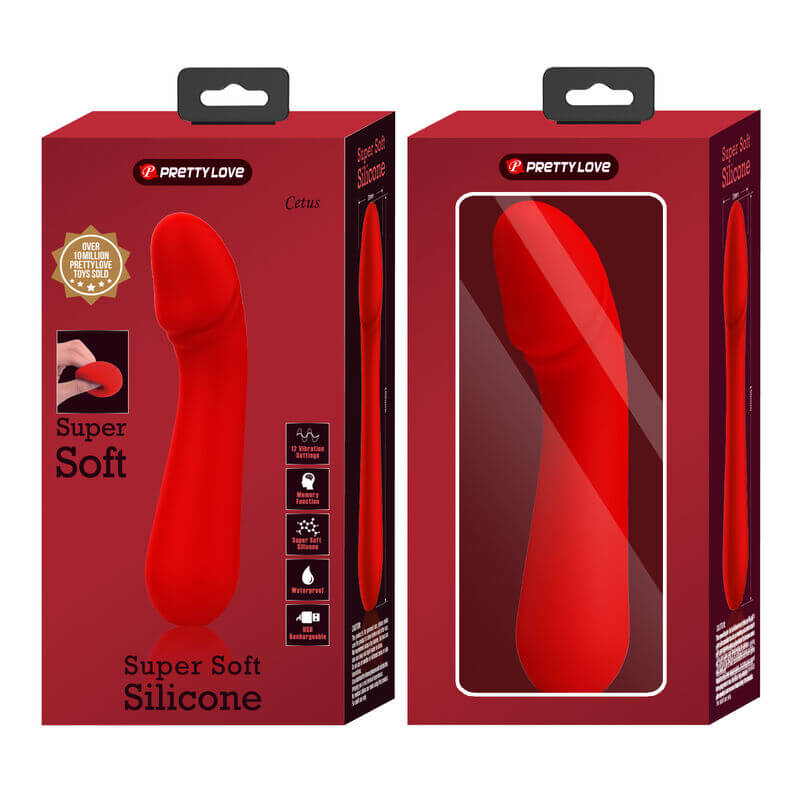 PRETTY LOVE - VIBRADOR RECARREGVEL CETUS VERMELHO - Sexshoptuga  Sexshoptuga 