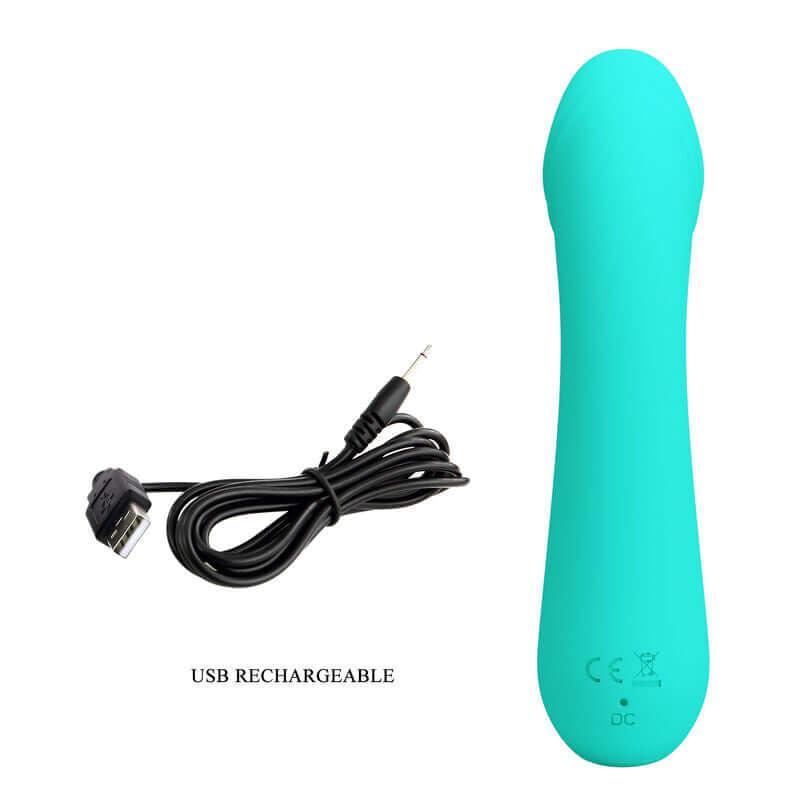 PRETTY LOVE - VIBRADOR RECARREGVEL CETUS AQUA VERDE - Sexshoptuga 