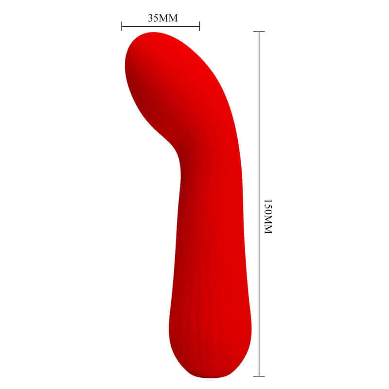 PRETTY LOVE - VIBRADOR RECARREGVEL FAUN VERMELHO - Sexshoptuga 