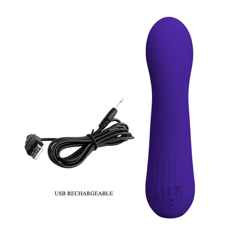 PRETTY LOVE - VIBRADOR RECARREGVEL FAUN ROXO - Sexshoptuga 