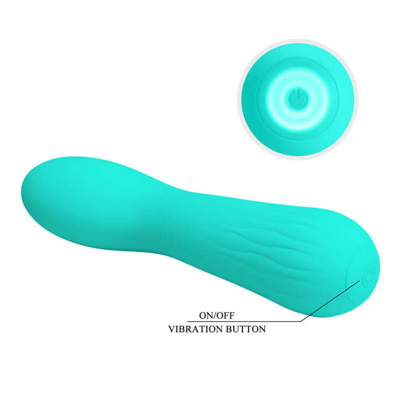 PRETTY LOVE - VIBRADOR RECARREGVEL FAUN AQUA VERDE - Sexshoptuga  Sexshoptuga 