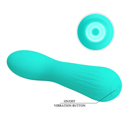 PRETTY LOVE - VIBRADOR RECARREGVEL FAUN AQUA VERDE - Sexshoptuga 