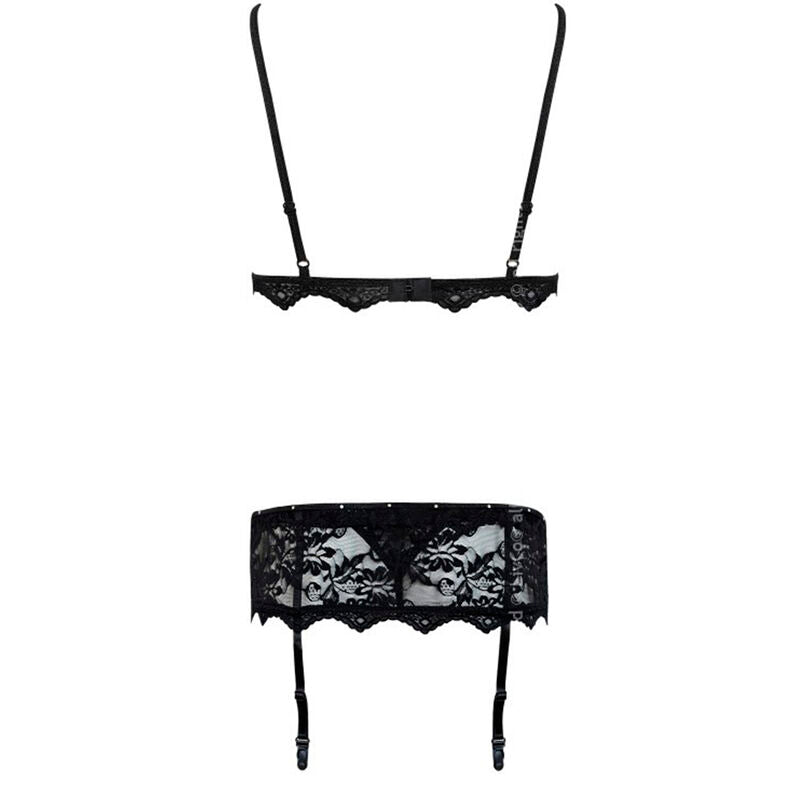 LIVCO CORSETTI FASHION - BELITA LC 90231 SUTI + CALCINHA + CINTA LIGA PRETO S/M - Sexshoptuga  Sexshoptuga 