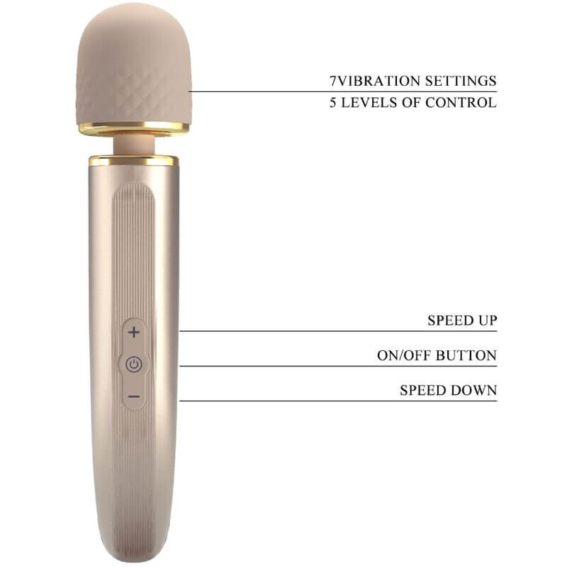 PRETTY LOVE - MASSAGER 7 MODOS DE VIBRAO CHAMPAGNE - Sexshoptuga 