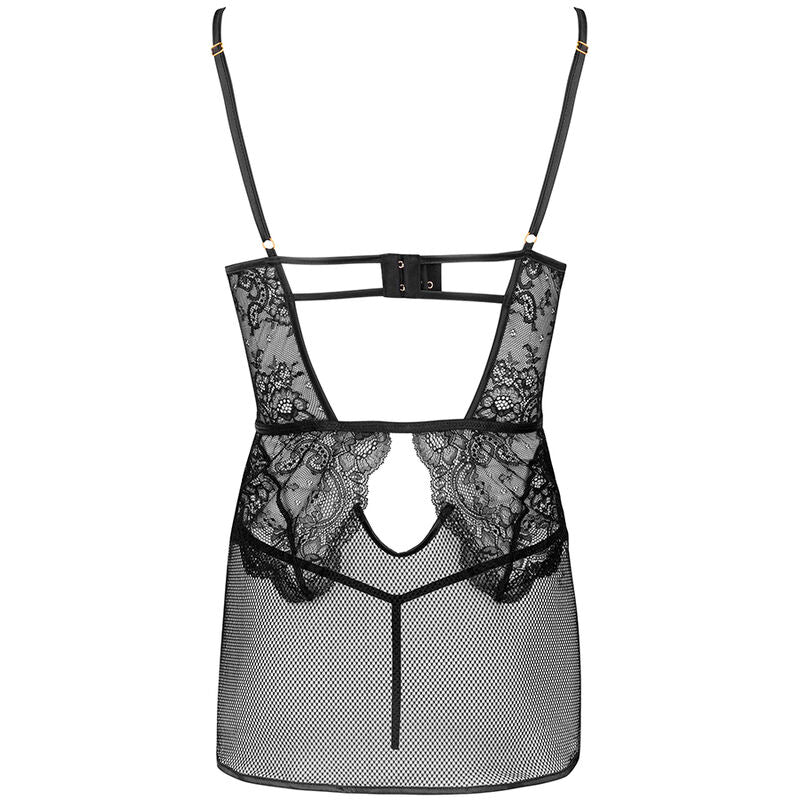 LIVCO CORSETTI FASHION - CAMISA BARIRIN LC 90633 + CALCINHA PRETA - Sexshoptuga 