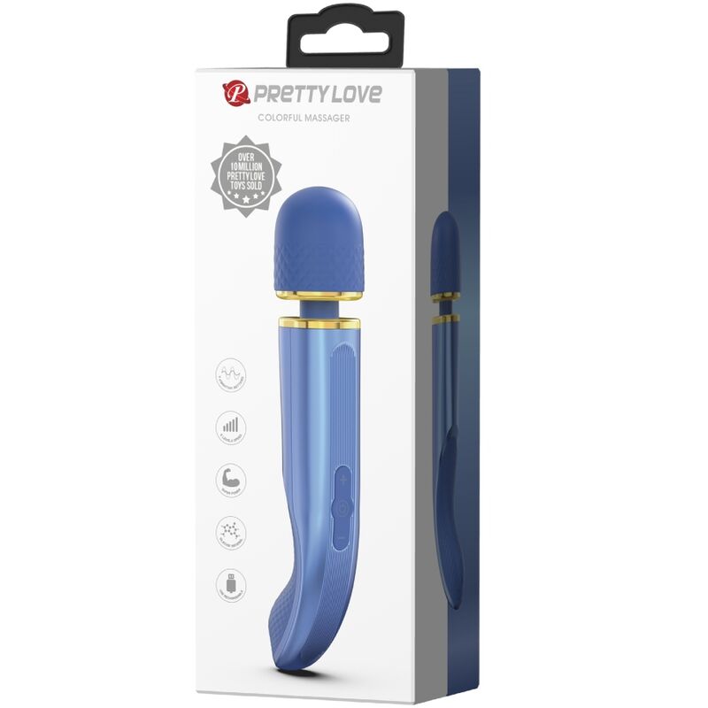 PRETTY LOVE - MASSAGER 7 MODOS DE VIBRAO AZUL - Sexshoptuga  Sexshoptuga 