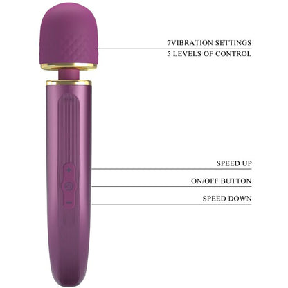 PRETTY LOVE - MASSAGER 7 MODOS DE VIBRAO ROXO - Sexshoptuga 