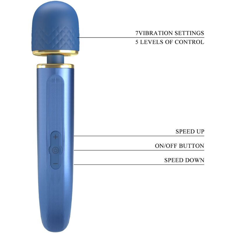 PRETTY LOVE - MASSAGER 7 MODOS DE VIBRAO AZUL - Sexshoptuga  Sexshoptuga 