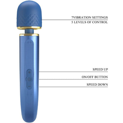 PRETTY LOVE - MASSAGER 7 MODOS DE VIBRAO AZUL - Sexshoptuga 