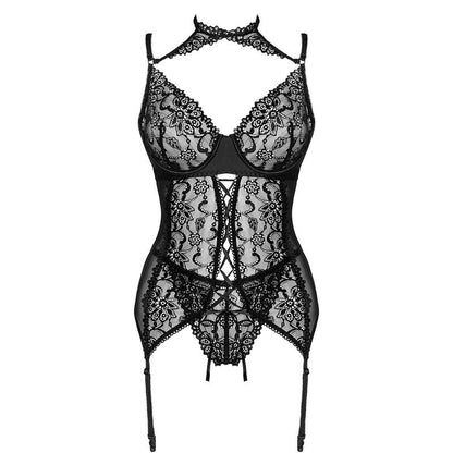 LIVCO CORSETTI FASHION - COLEO GIELLANDRA FOR THE SENSES CORSET + CALCINHA PRETA - Sexshoptuga 