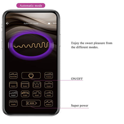 PRETTY LOVE - JAYLEEN VIBRADOR APP CONTROLE REMOTO ROXO - Sexshoptuga 