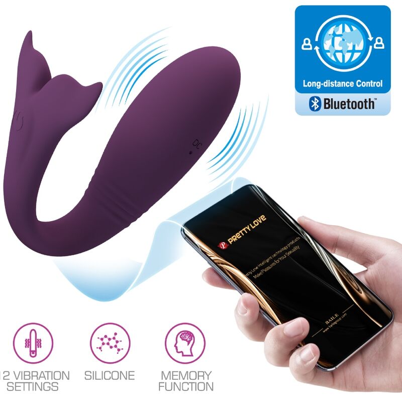 PRETTY LOVE - JAYLEEN VIBRADOR APP CONTROLE REMOTO ROXO - Sexshoptuga  Sexshoptuga 