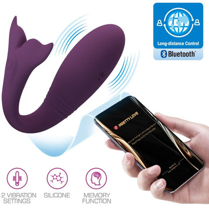 PRETTY LOVE - JAYLEEN VIBRADOR APP CONTROLE REMOTO ROXO - Sexshoptuga 