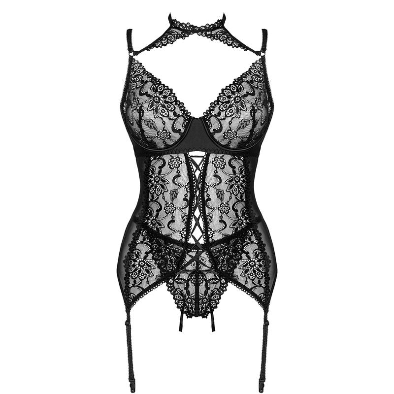 LIVCO CORSETTI FASHION - COLEO GIELLANDRA FOR THE SENSES CORSET + CALCINHA PRETA - Sexshoptuga 