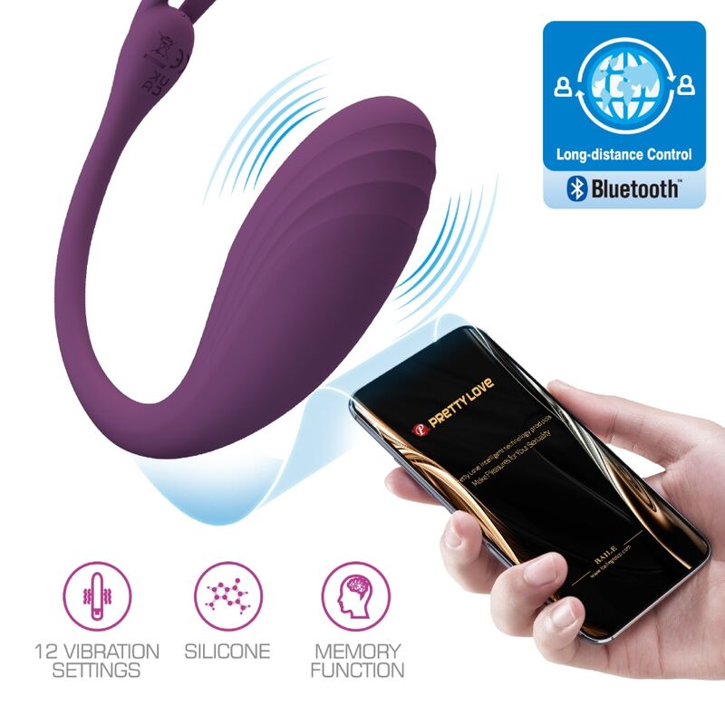 PRETTY LOVE - CATALINA VIBRADOR APP CONTROLE REMOTO ROXO - Sexshoptuga  Sexshoptuga 