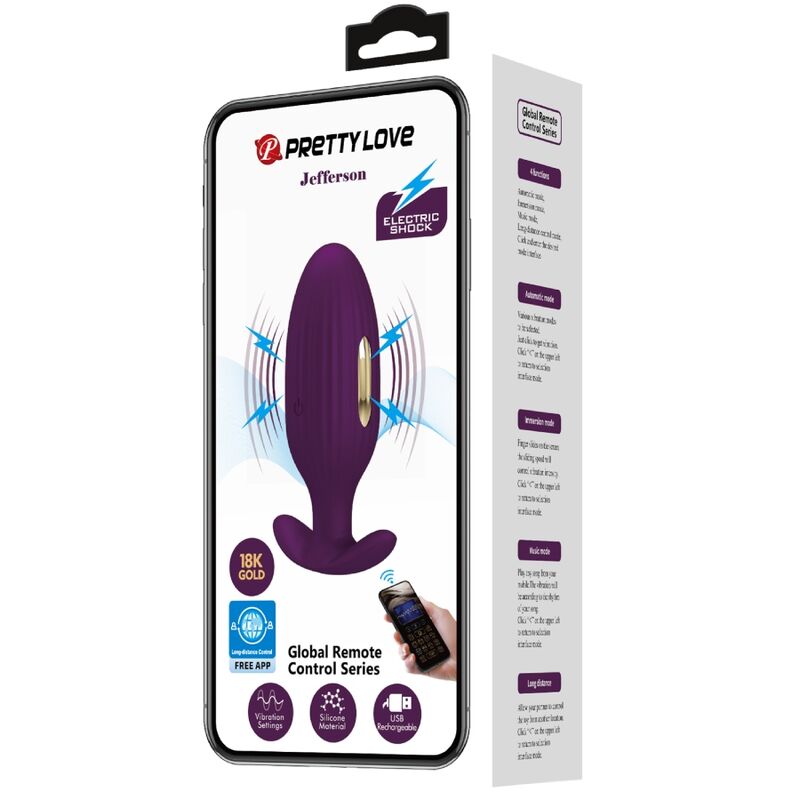 PRETTY LOVE - PLUG ANAL CONTROLADO POR APLICATIVO JEFFERSON ROXO - Sexshoptuga  Sexshoptuga 