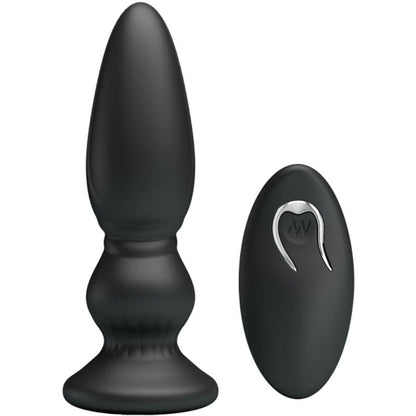 MR PLAY - PLUGUE ANAL DE CONTROLE REMOTO VIBRADOR PODEROSO PRETO - Sexshoptuga 