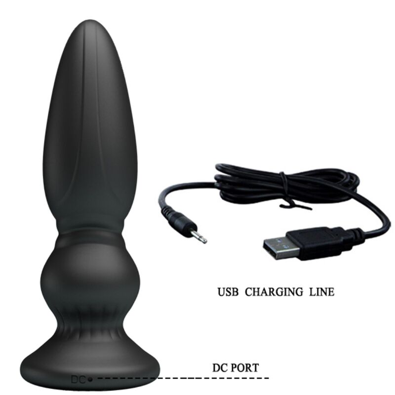 MR PLAY - PLUGUE ANAL DE CONTROLE REMOTO VIBRADOR PODEROSO PRETO - Sexshoptuga  Sexshoptuga 