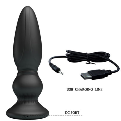 MR PLAY - PLUGUE ANAL DE CONTROLE REMOTO VIBRADOR PODEROSO PRETO - Sexshoptuga 