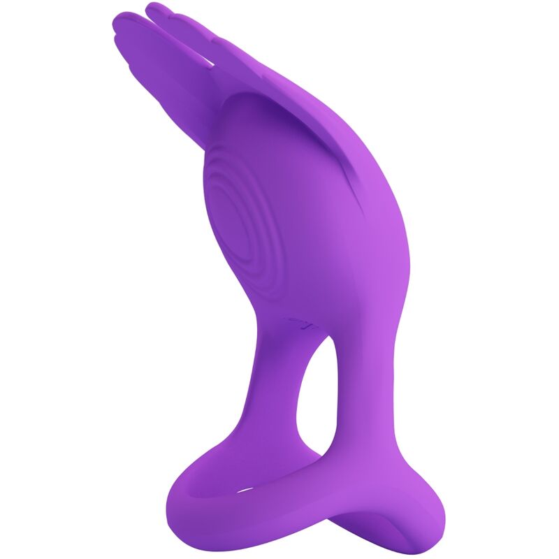 PRETTY LOVE - SILAS ANEL PARA PÊNIS VIBRANTE 7 VIBRAÕES SILICONE ROXO - Sexshoptuga  Sexshoptuga 