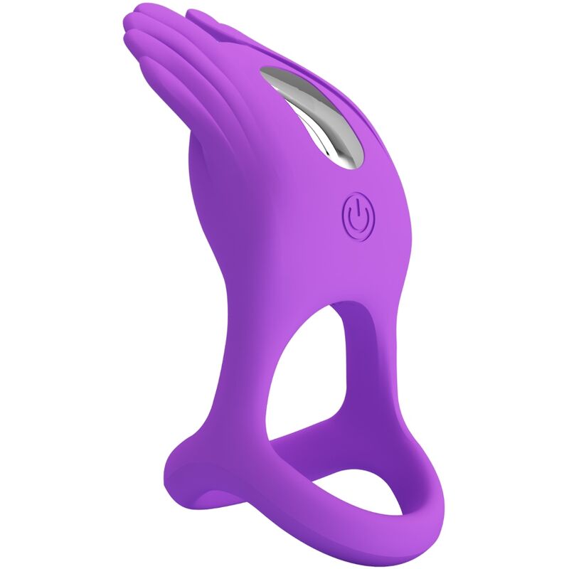 PRETTY LOVE - SILAS ANEL PARA PÊNIS VIBRANTE 7 VIBRAÕES SILICONE ROXO - Sexshoptuga  Sexshoptuga 